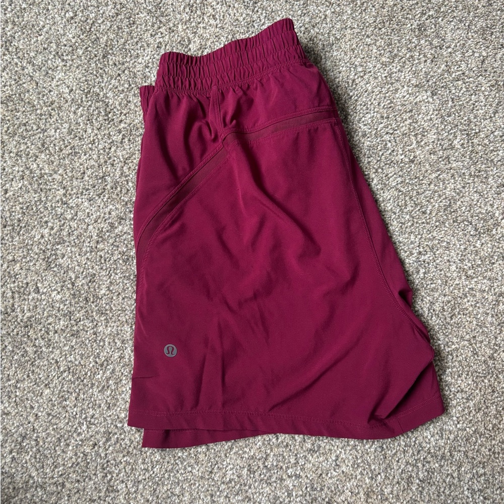 Lululemon Mens Pace Breaker Linerless Short 5" Magenta Purple